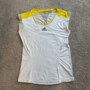 Adidas Tennis White Top with Yellow Highlights